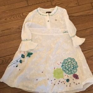 Catimini size 12 white floral dress